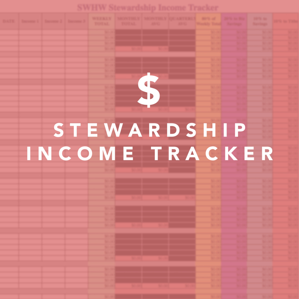 StewardshipTracker she works HIS way Stewardship Income Tracker
