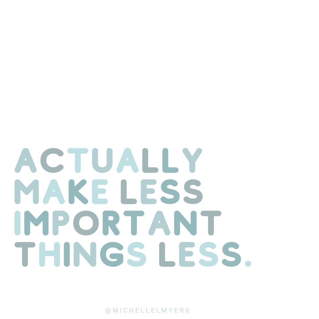 less important things