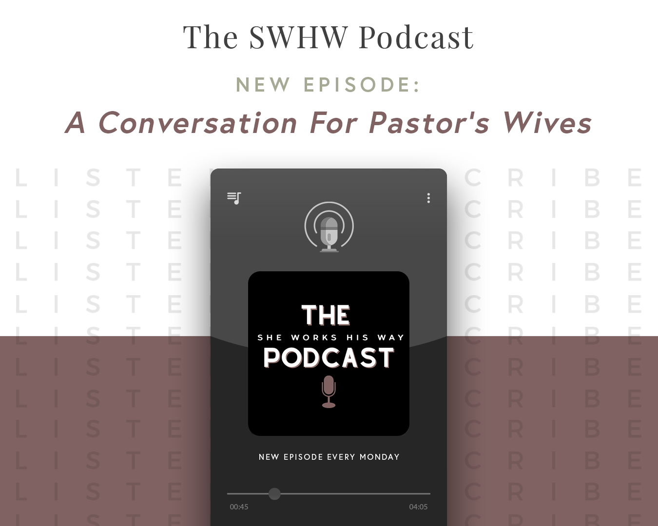 Episode 50 - A Conversation for Pastor's Wives - The She Works His Way Podcast